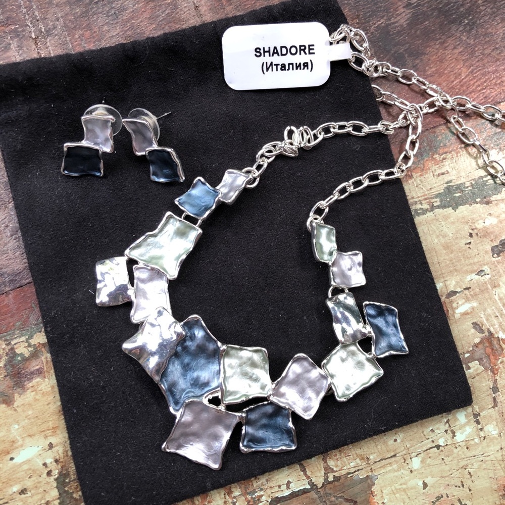 NWT Italian Enamel Necklace and Earrings